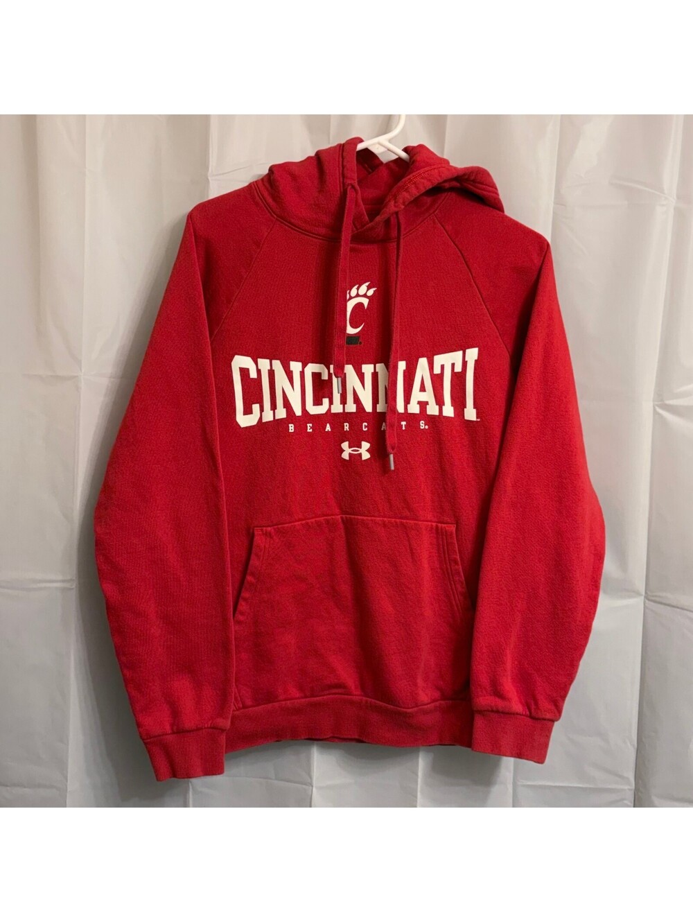Under Armour Cincinnati Bearcats Men Hoodie Sweatshirt Small Red White Spellout